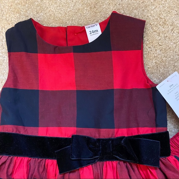 Carters Baby Girl’s Red/Black Buffalo Plaid Dress - 18 months NWT - Picture 3 of 3